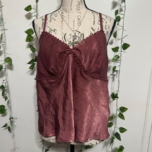No Boundaries Mauve Satin Camisole